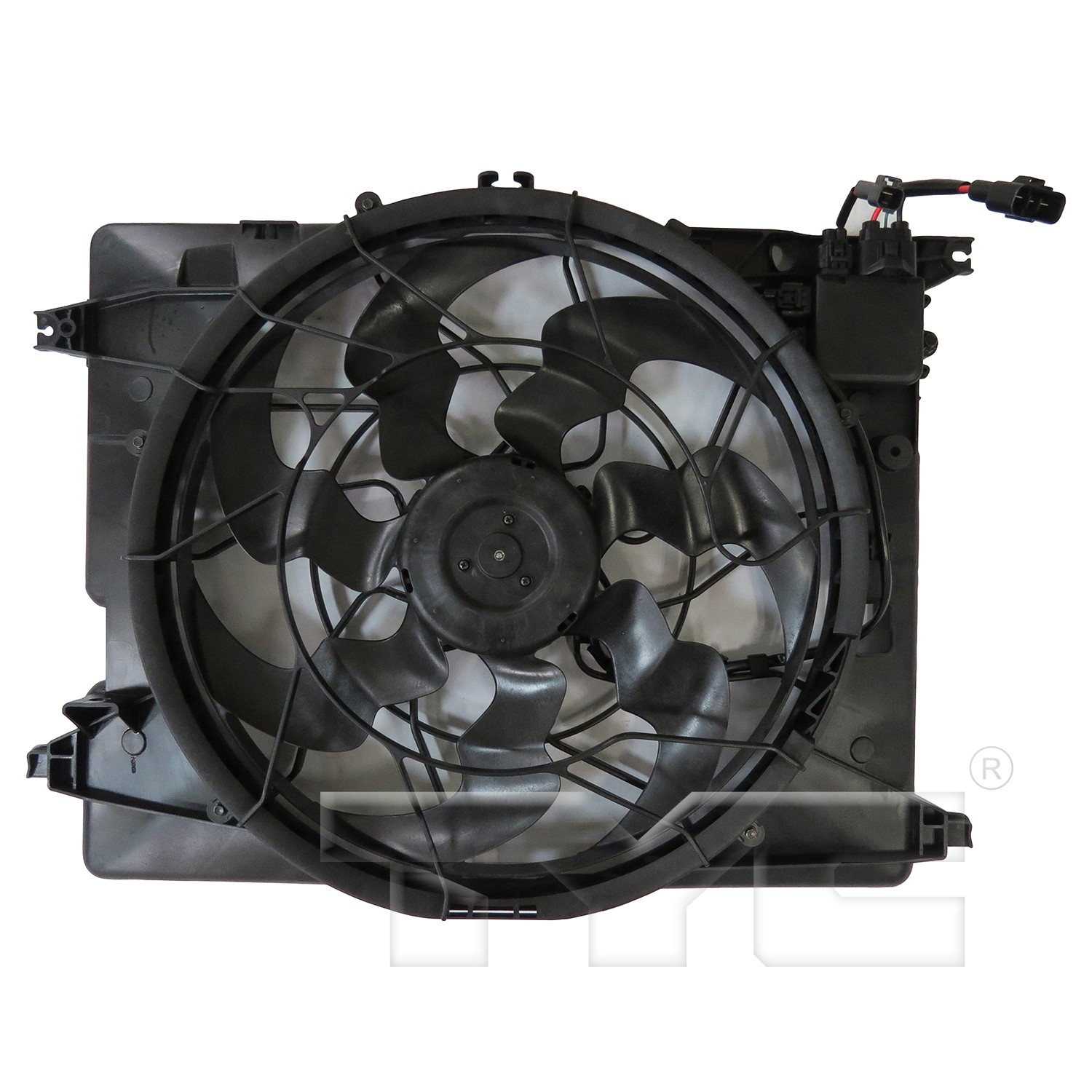 TYC Dual Radiator and Condenser Fan Assembly - 2
