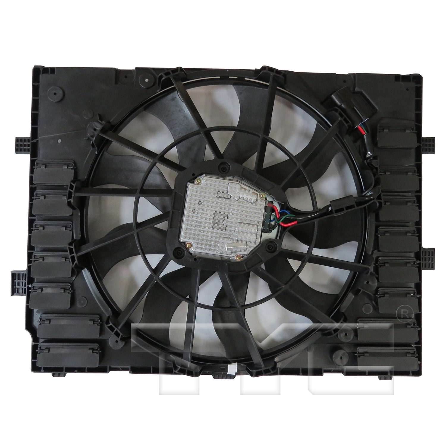 TYC Dual Radiator and Condenser Fan Assembly - 2