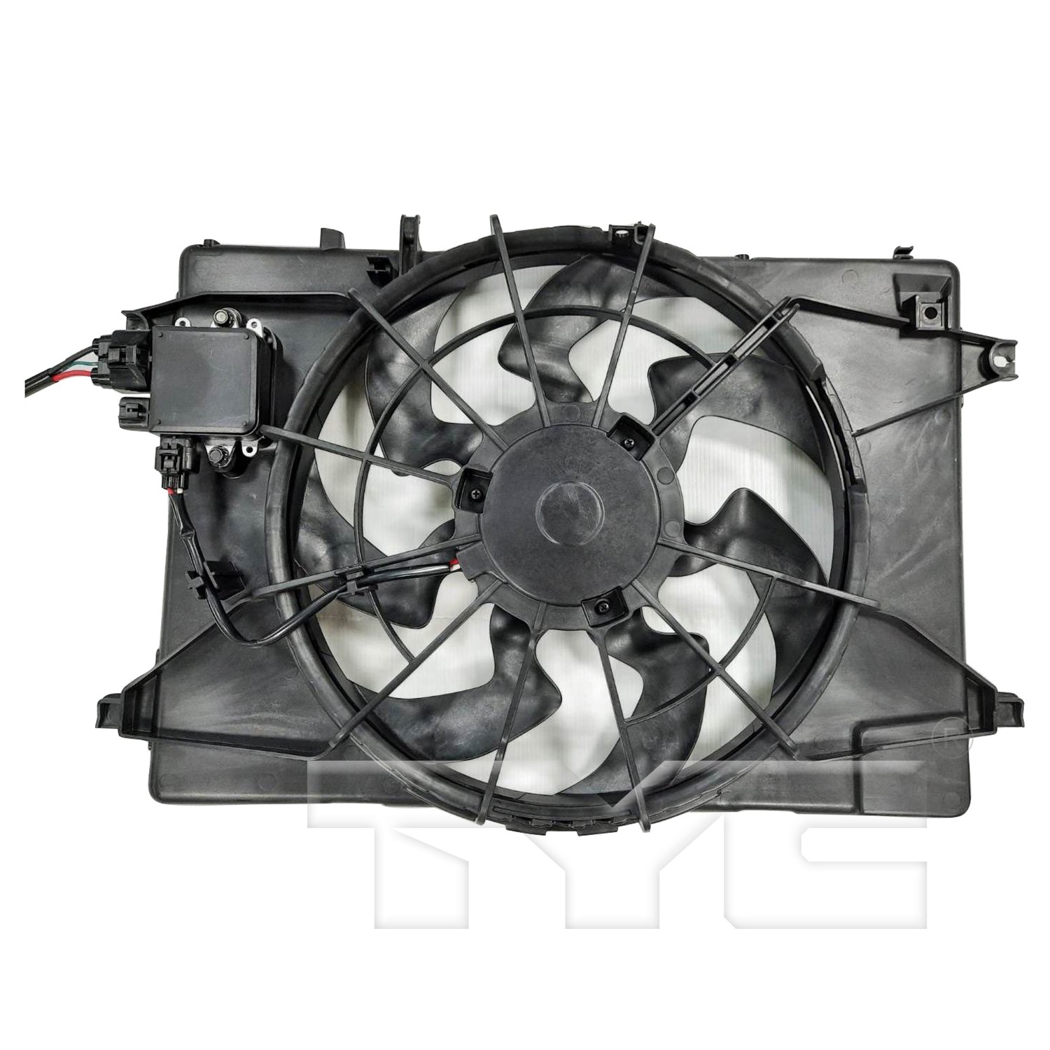 TYC Dual Radiator and Condenser Fan Assembly - 2