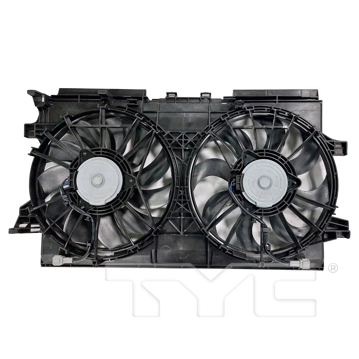 TYC Dual Radiator and Condenser Fan Assembly - 2