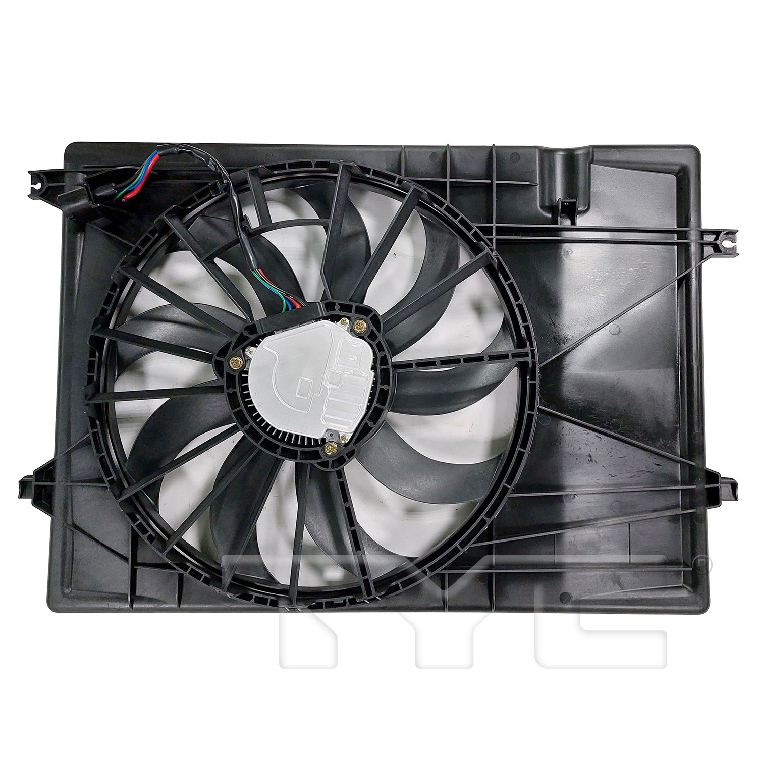 TYC Dual Radiator and Condenser Fan Assembly - 2