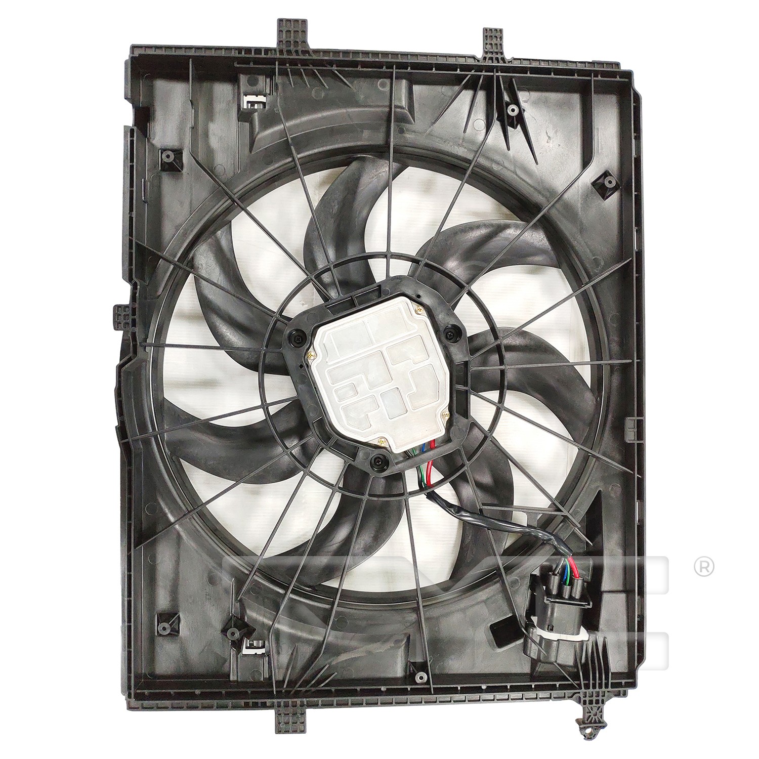 TYC Dual Radiator and Condenser Fan Assembly - 2