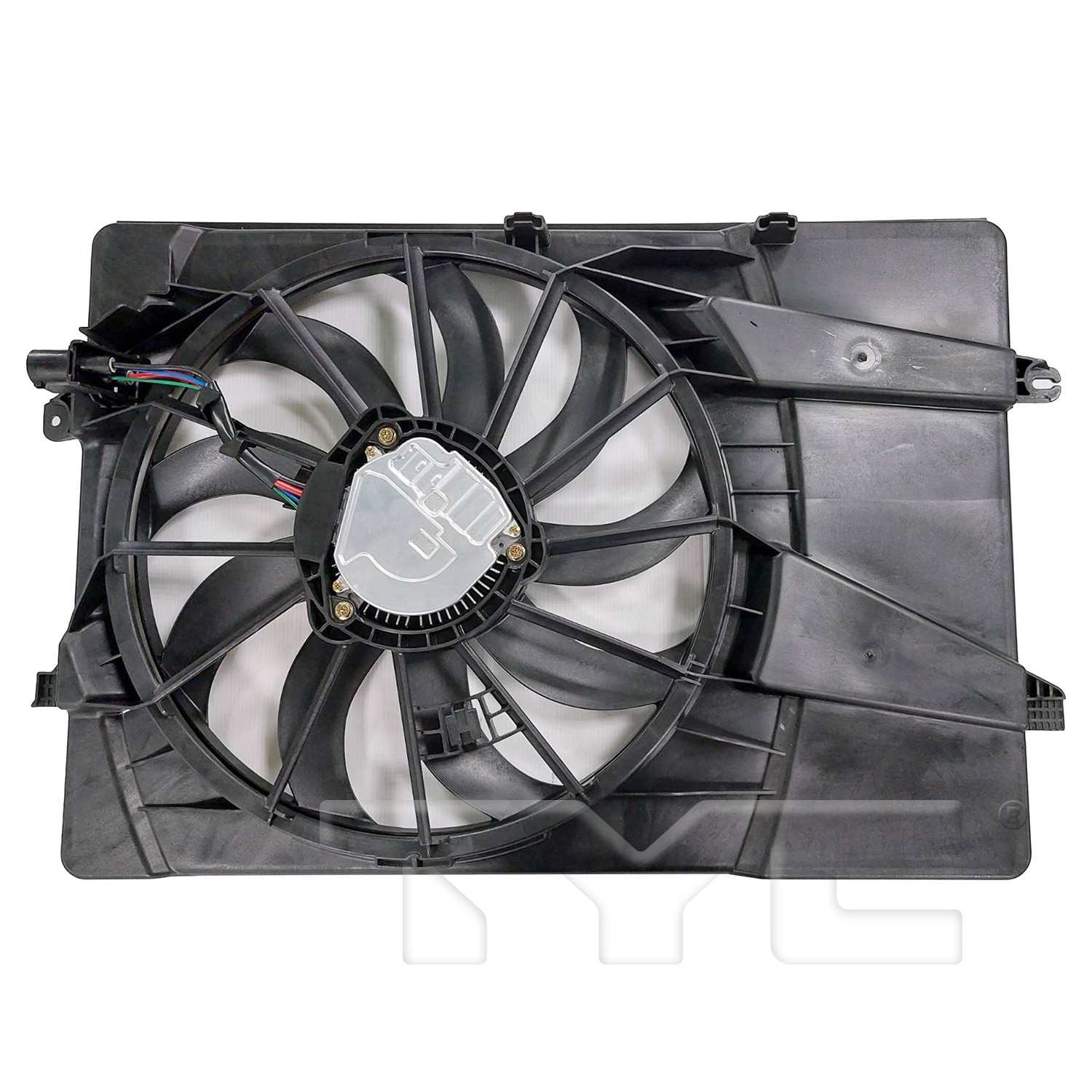 TYC Dual Radiator and Condenser Fan Assembly - 2