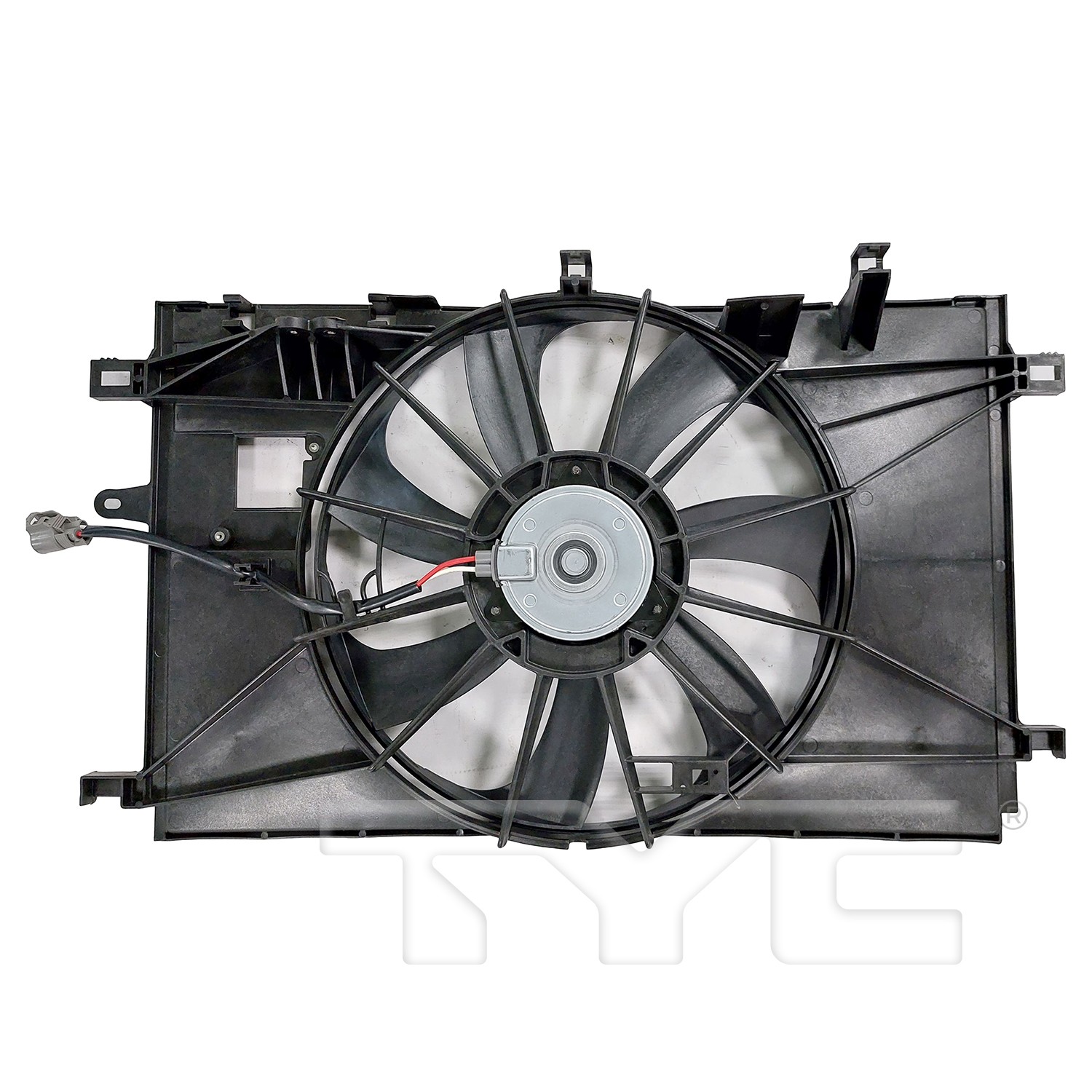 TYC Dual Radiator and Condenser Fan Assembly - 2
