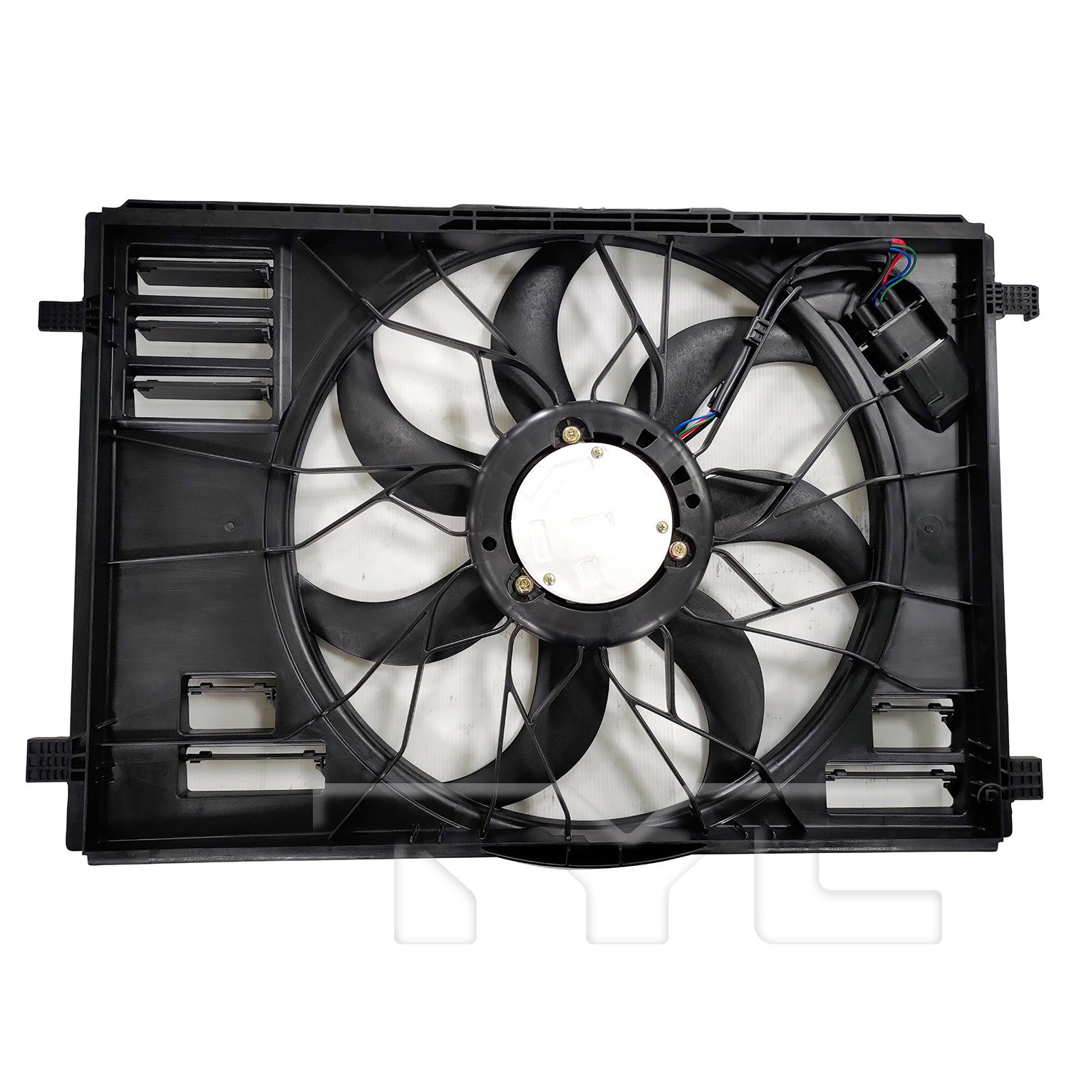 TYC Dual Radiator and Condenser Fan Assembly - 2