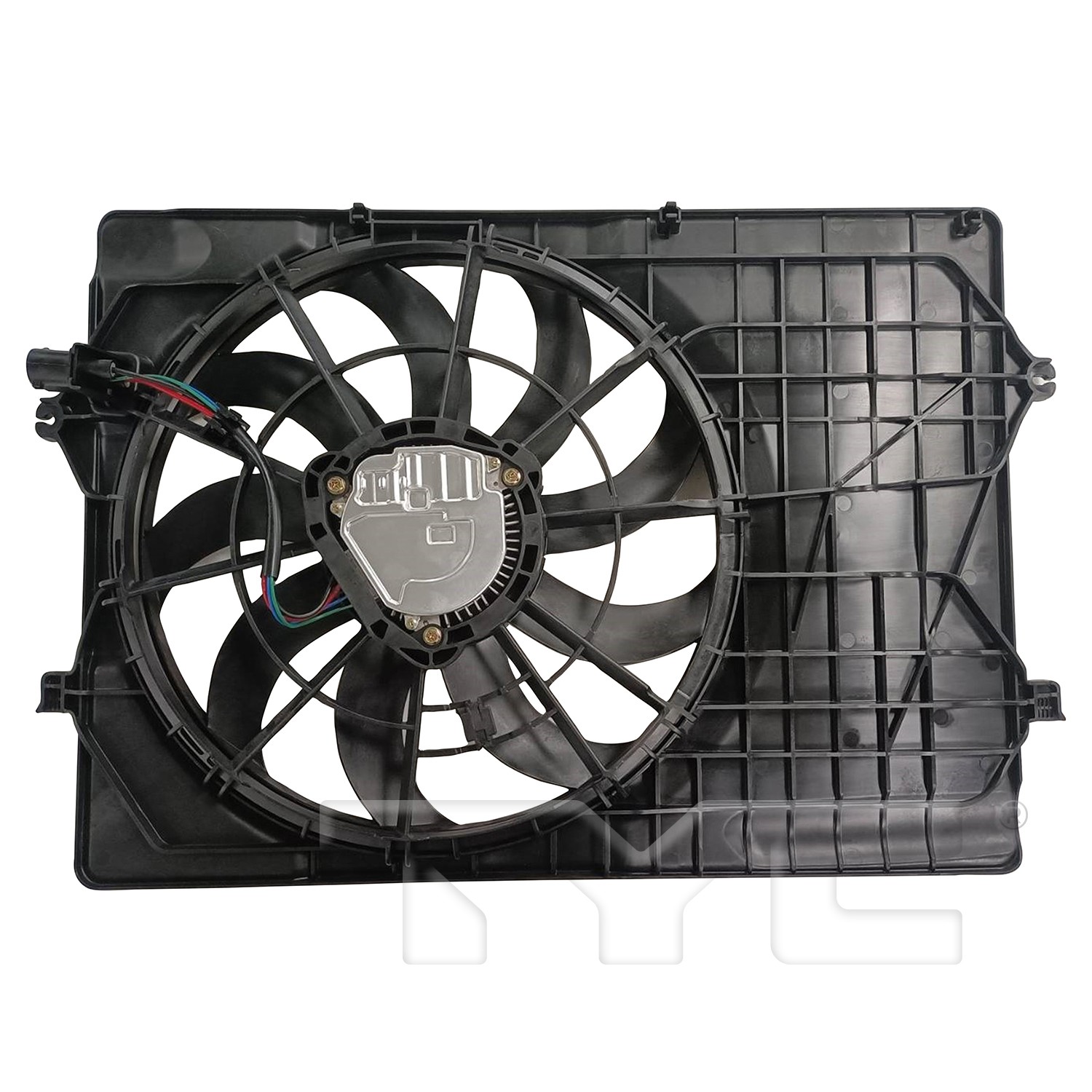 TYC Dual Radiator and Condenser Fan Assembly - 2